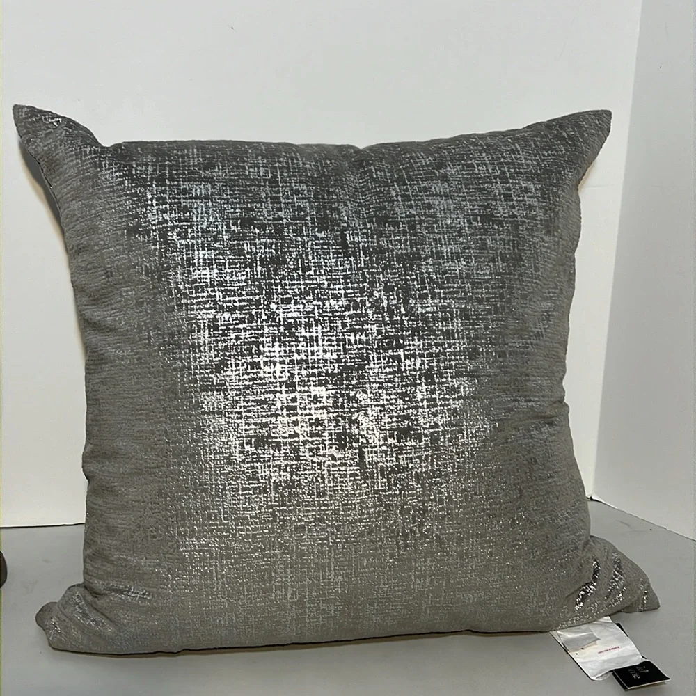 Sheffield Home Silver Metalic Pillow Size 20X20